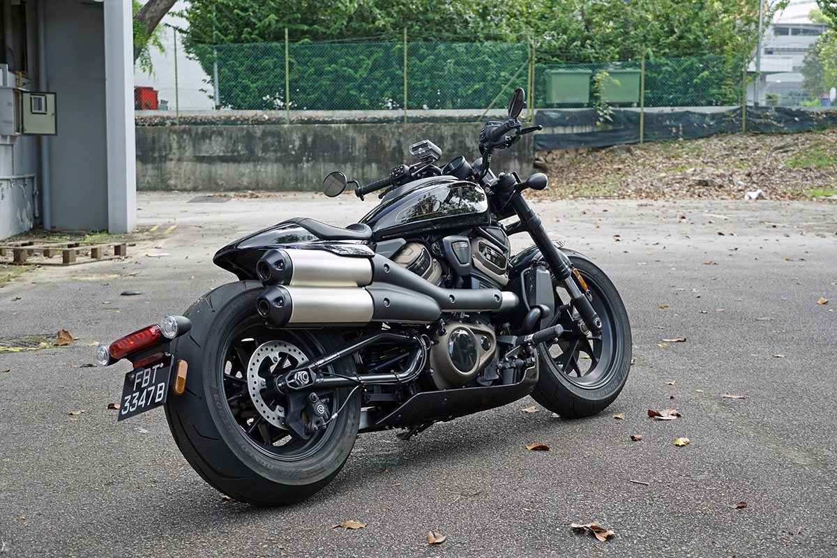 2022 Harley-Davidson Sportster S Review - CarBuyer Singapore - rear high shot 